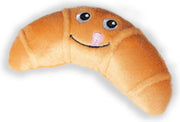 Dog toy plush croissant