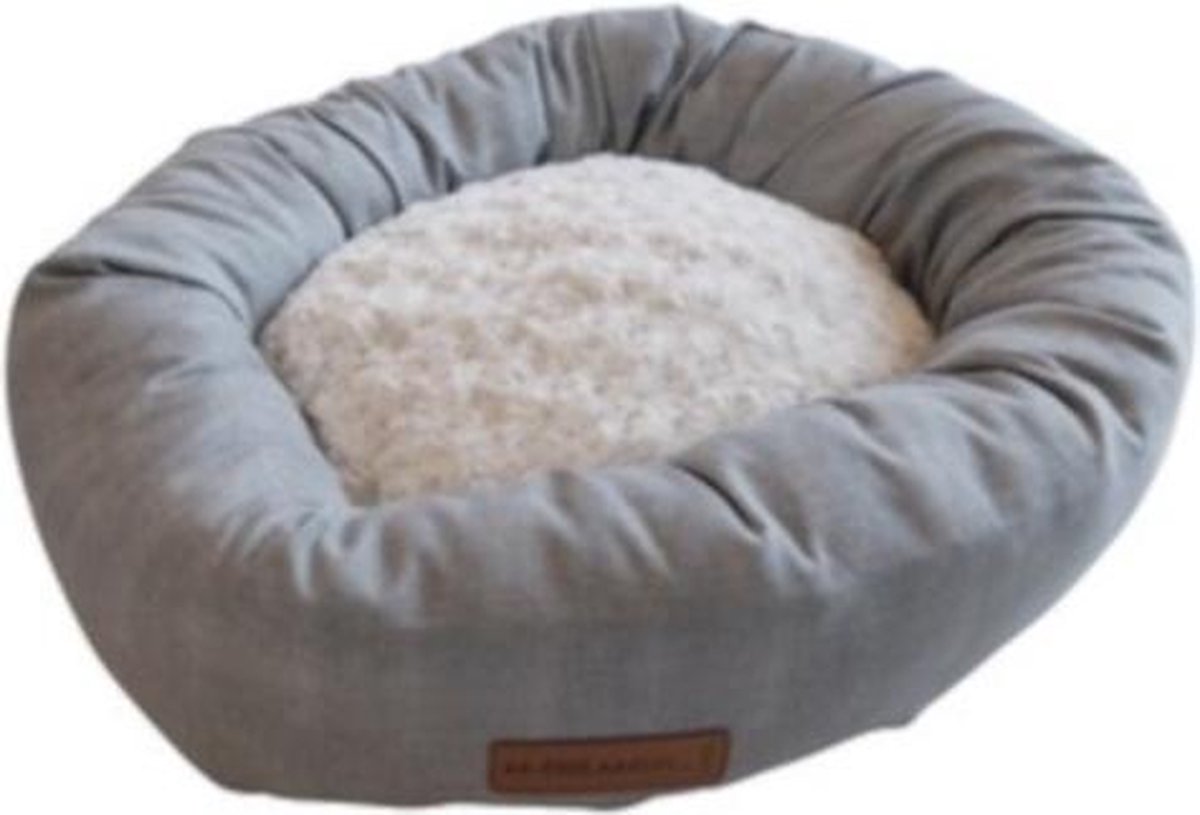 M-pets Hondenmand Samoa Anti-slip 55 Cm Microfiber Lichtgrijs