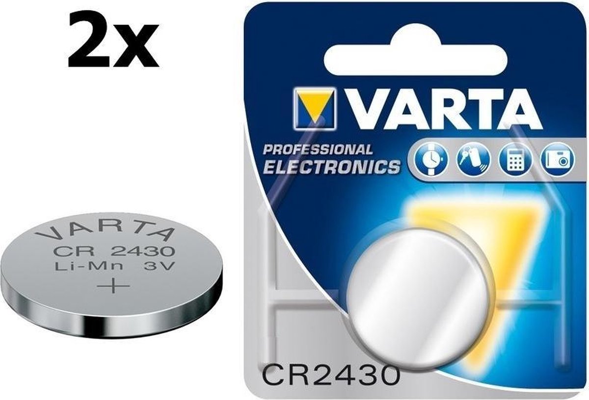 2 Stuks - Varta CR2430 280mAh 3V Professional Electronics Lithium knoopcel batterij
