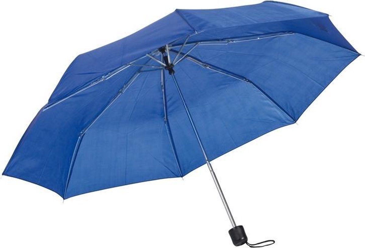 Opvouwbare mini paraplu kobalt blauw 96 cm - Voordelige kleine paraplu - Regenbescherming