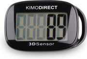 KIMO DIRECT Stappenteller met Clip en Draagkoord - Stappen Tellen - Activity tracker - Pedometer - Groot Scherm - Zwart