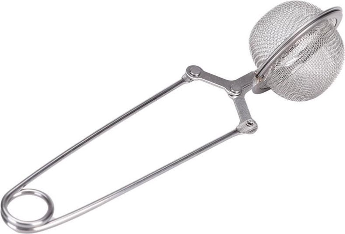 Thee Ei – Theefilter – Losse Theezeef – Kruidenbol – Zeef – Tang - Theezeef - Kruidenbuiltje – Infuser – Thee ei – Tea – Theemannetje – Zilver – Thee-ei - Thee Infuser Tang