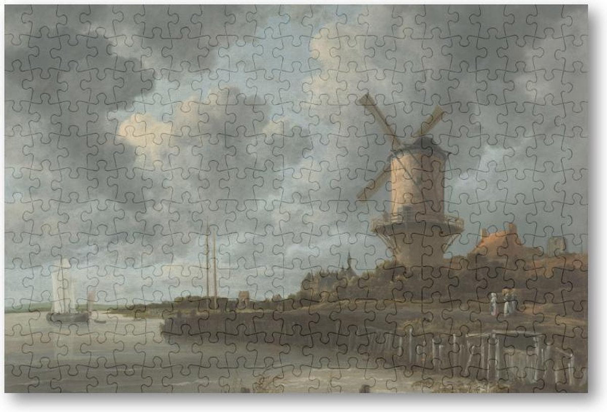 De molen bij Wijk bij Duurstede - 252 Stukjes puzzel voor volwassenen - Jacob Isaacksz van Ruisdael - Meesterwerken - Landschap