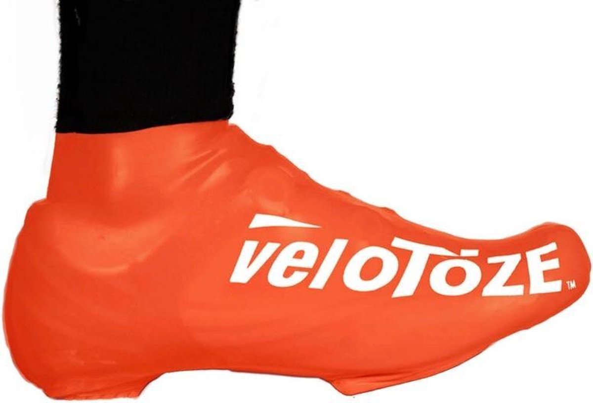 Velotoze Overschoenen Road 2.0 Laag Rubber Oranje Maat L/xl