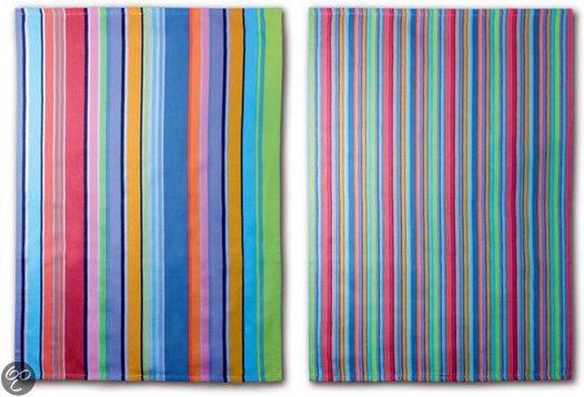 Remember Theedoeken set - Katoen - 50 x 70 cm - Colorino - 2 stuks