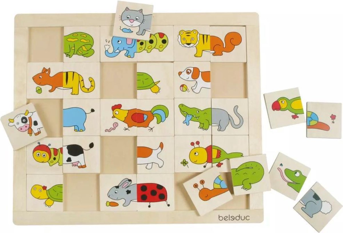 Beleduc Dierenpuzzel Match & Mix 11006