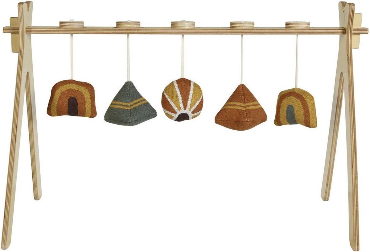QUAX TIPI -  ACTIVITY ARCH -SPEELBOOG + 5 TRICOT FIGUURTJES - TERRA