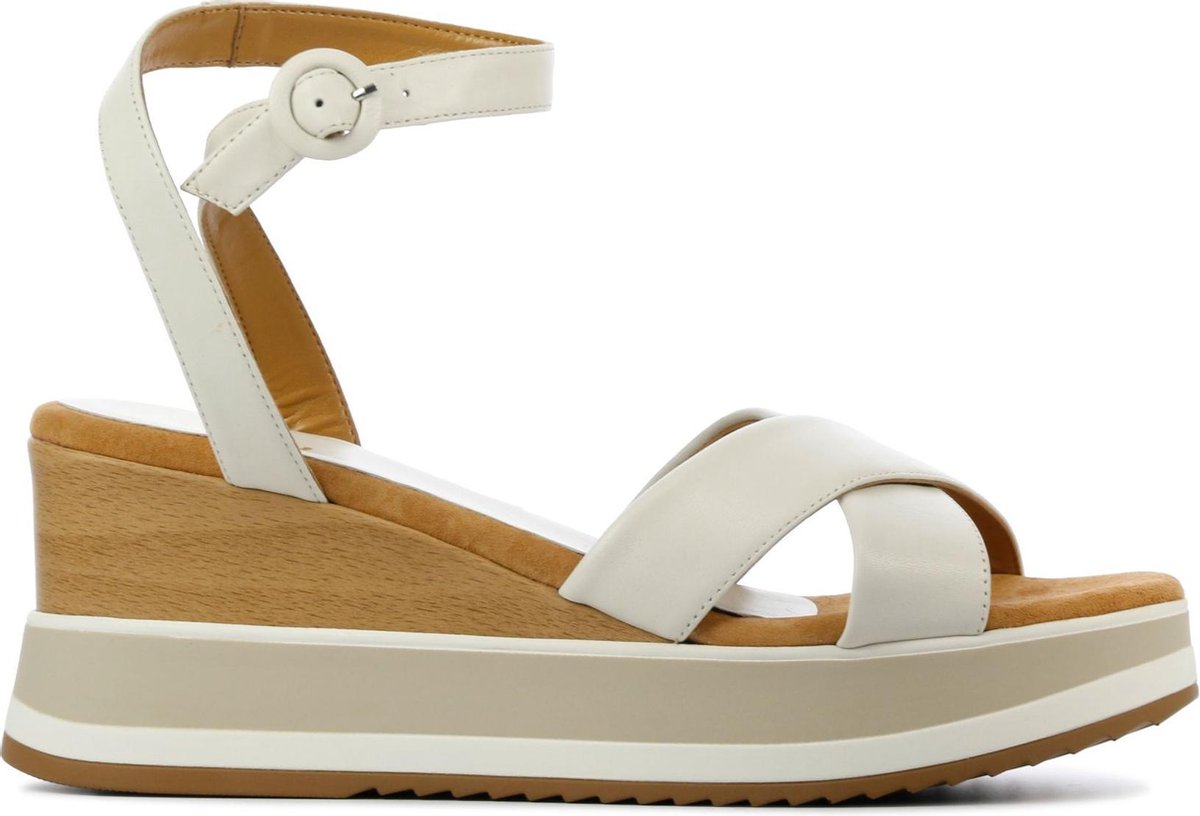 Unisa Vrouwen Leren  Sandalen / Damesschoenen Cadio - Wit - Maat 40
