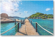 Houten Brug in Thailand - 252 Stukjes puzzel voor volwassenen - Landschap - Natuur