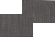 2x stuks stevige luxe Tafel placemats Liso grijs 30 x 43 cm - Met anti slip laag en Teflon coating toplaag