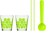 Zak!Designs DotDot Cocktailset - 2 Personen - Kiwi Groen