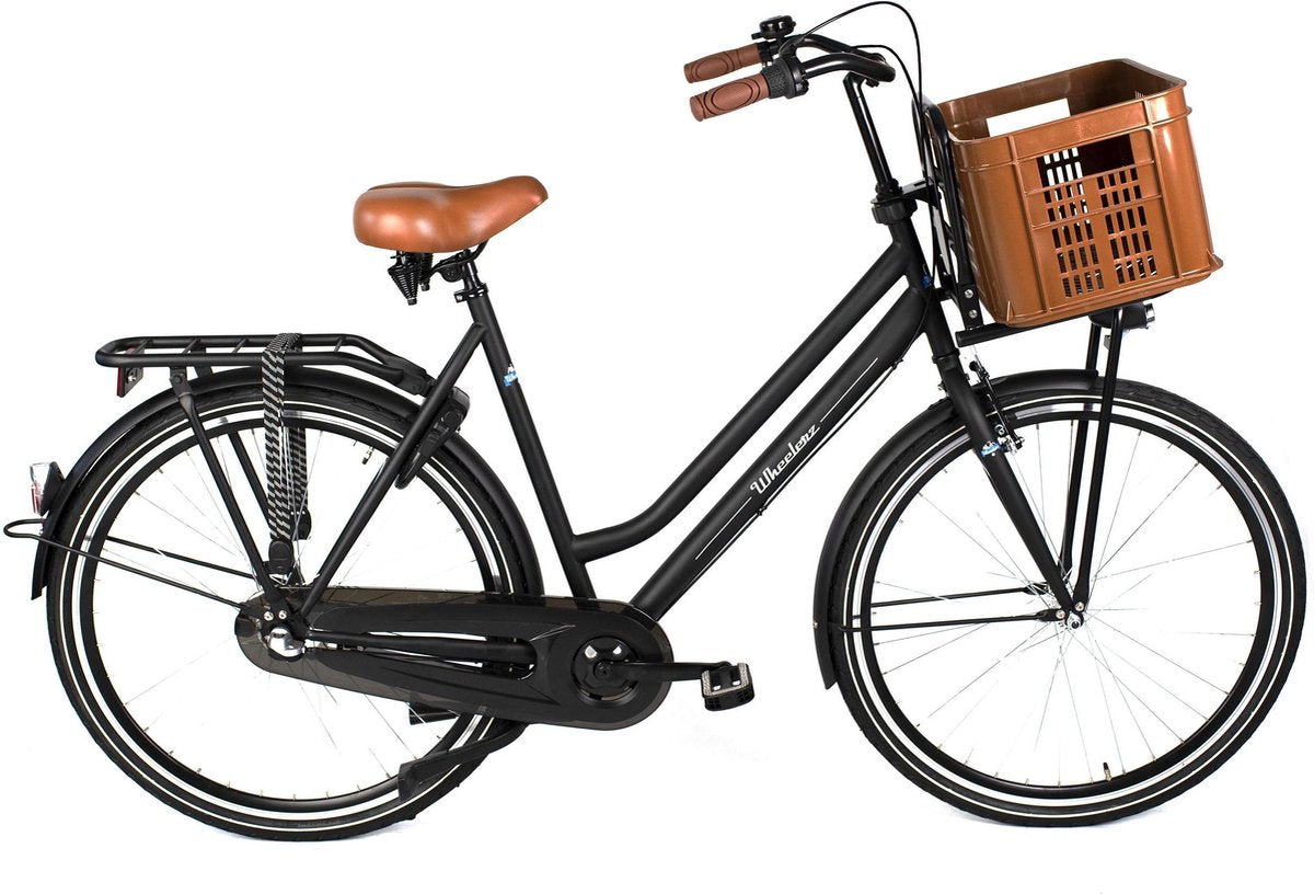 Wheelerz transportfiets 28 inch 50 cm matzwart | inclusief krat | GRATIS RIJKLAAR GELEVERD!
