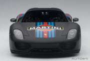 AutoArt 1/18 Porsche 918 Spyder Weissach Package - 2013 - Black/ Martini Livery