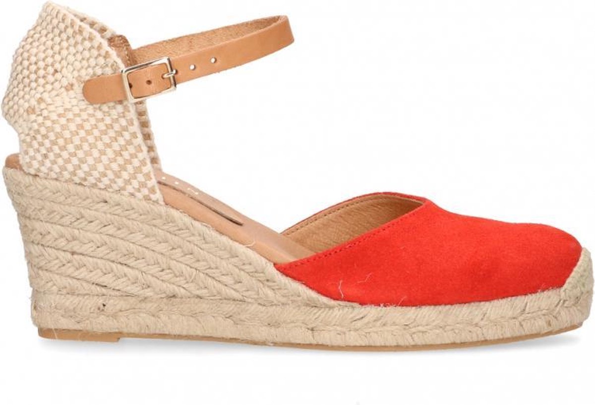 Van Dalen  - Espadrille Op Sleehak - Womens - Orange - 41