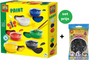 Ses 00361 Plakkaatverf + 1000 zwarte strijkkralen (combi-deal)