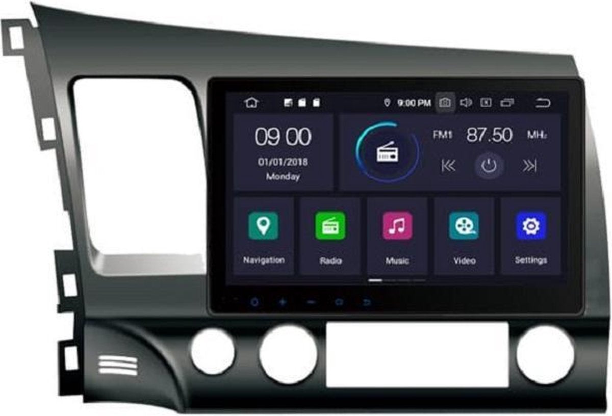 RVT5327 Android 10 Navigatie Honda Civic 10 inch carkit touchscreen usb