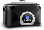 OneConcept Sanssouci Sous-vide Sudderpan Slow Cooker 5 liter - 300 W - bedieningspaneel met LED-Display - zwart / zilver