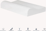 Nova Lekker Sleep  Nek Memory - Hoofdkussen - Smart Foam - tegen nek en rugklachten - Traagschuim - Foam Kussen - Schuimrubber - Schuimkussen  57x37x10cm