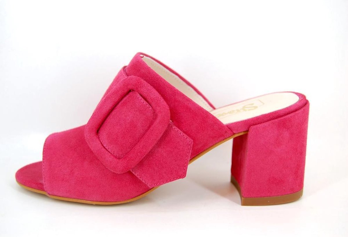Stravers - Maat 43 Roze muiltjes. Slippers met Hak Grote Maten