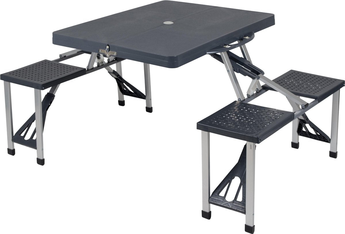Bo-Camp Picknicktafel - Basic - Inklapbaar - Grijs