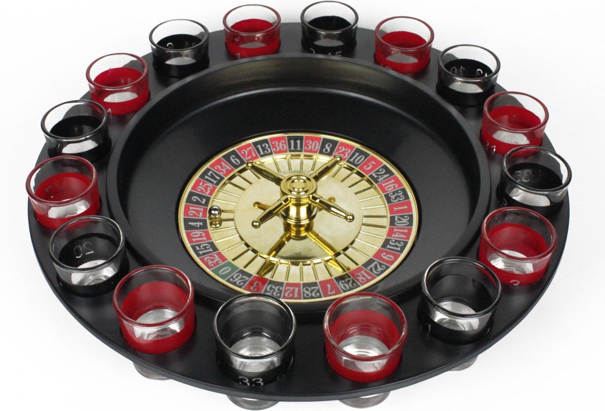 MikaMax Drinking Roulette Drankspel - 16 shotglaasjes