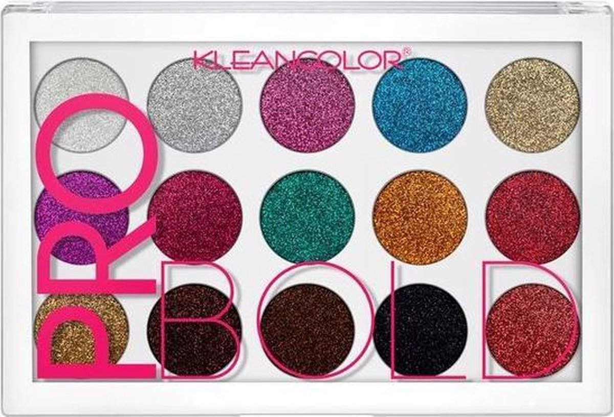 Kleancolor Pro Bold Pressed Glitter Palette - ES1522 Flashy