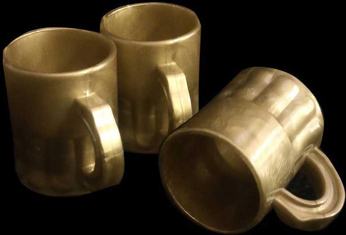 Shotglaasjes - Borrelglaasjes – Shotglaasjes plastic – Shotglazen – Goud – 2.5cl – 25 stuks