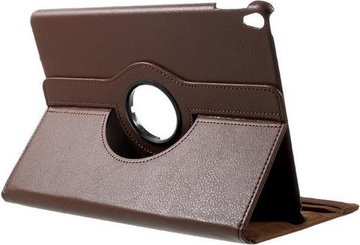 GadgetBay Lederen iPad Air 3 (2019) & iPad Pro 10.5 inch draaibaar cover case - Bruin Standaard