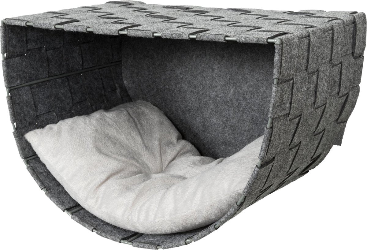 Kattenmand voor aan de muur - Afmetingen: 45 × 30 × 30 cm Kleur: grijs