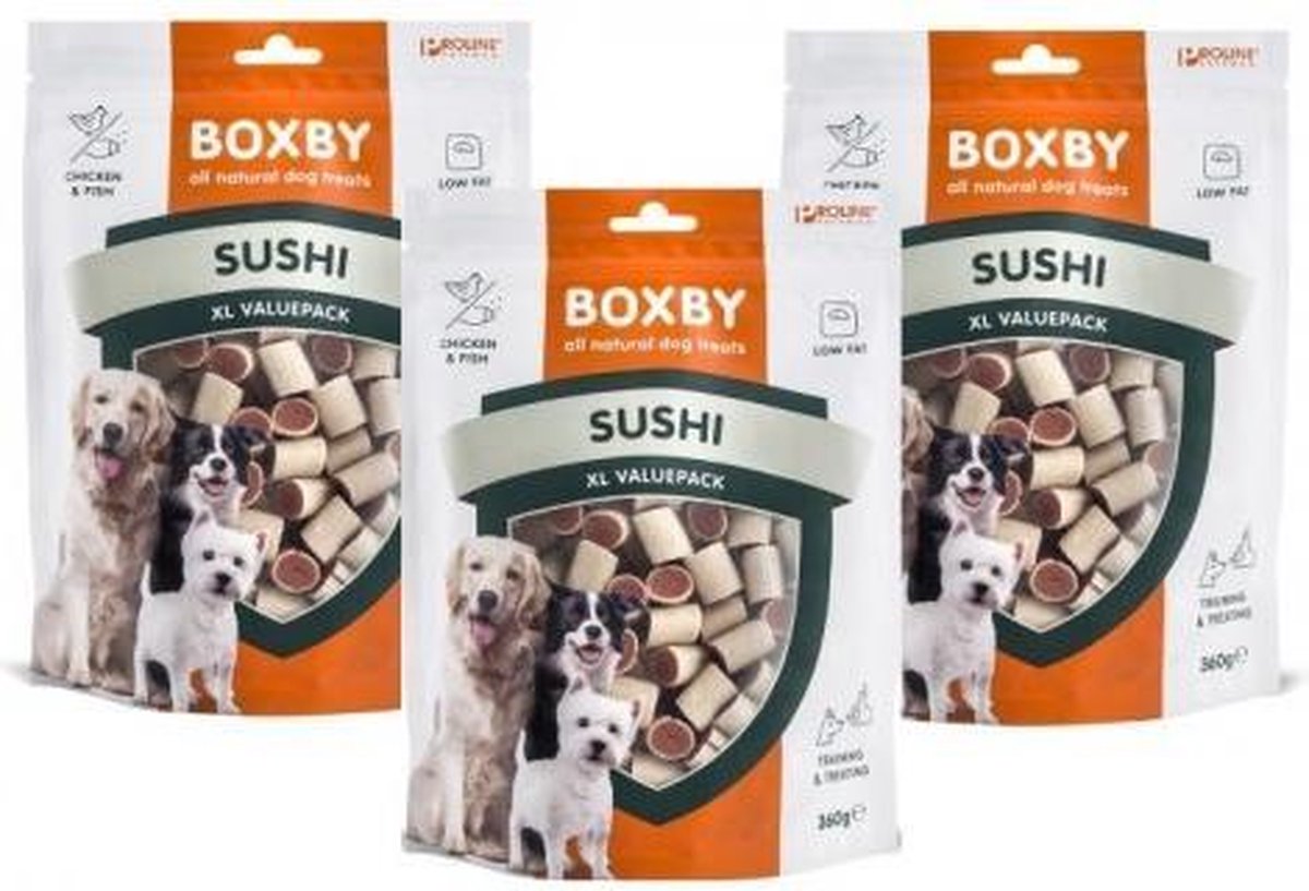 Voordeelpakket Boxby Aanbieding Sushi XL 360gr - 3 zakken voor 30 euro