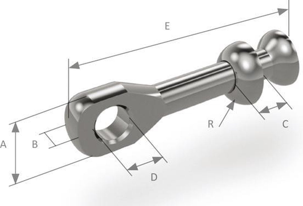 OS Ballterminals met oog en cupel