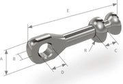 OS Ballterminals met oog en cupel