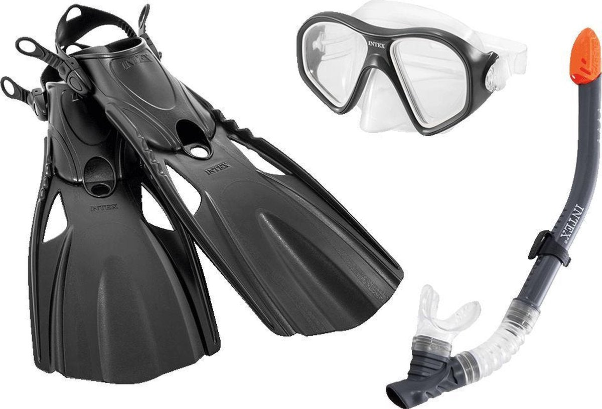 Intex 55657 Aquaflow Sport Reef Rider Zwemset 41-45 Grijs/Zwart