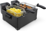 Tomado TDF6001B - Dubbele frituurpan - 2 x 3 liter - Koude zone - Zwart
