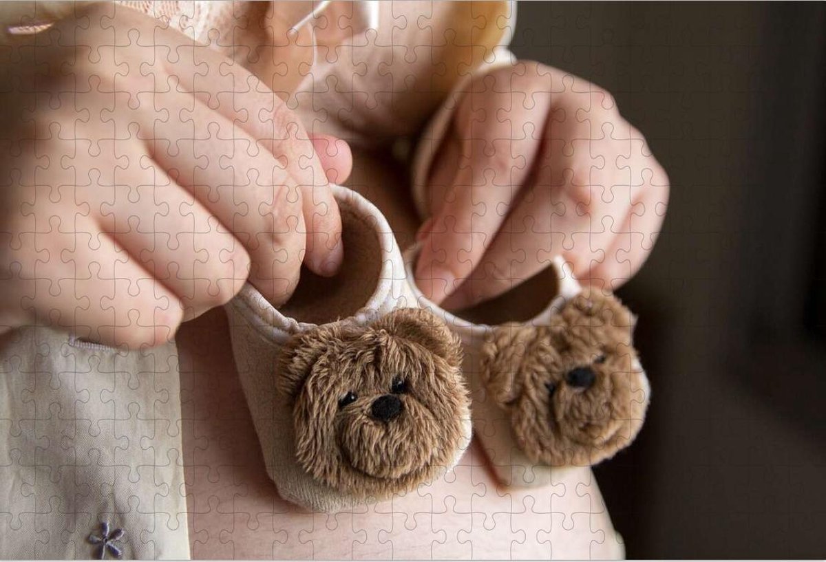Geboorte Baby op Puzzel - Schoentjes - Legpuzzel - 252 Stukjes