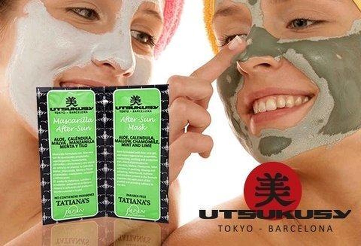 Utsukusy Aftersun masker met aloë vera gel en fruitextracten - Aftersun makser met aloë vera gel een fruitextracten