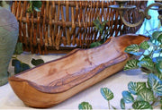 Broodschaal - broodmand - rustieke broodschaal/serveerschaal duurzaam - gemaakt uit olijfhout - circa 30 CM