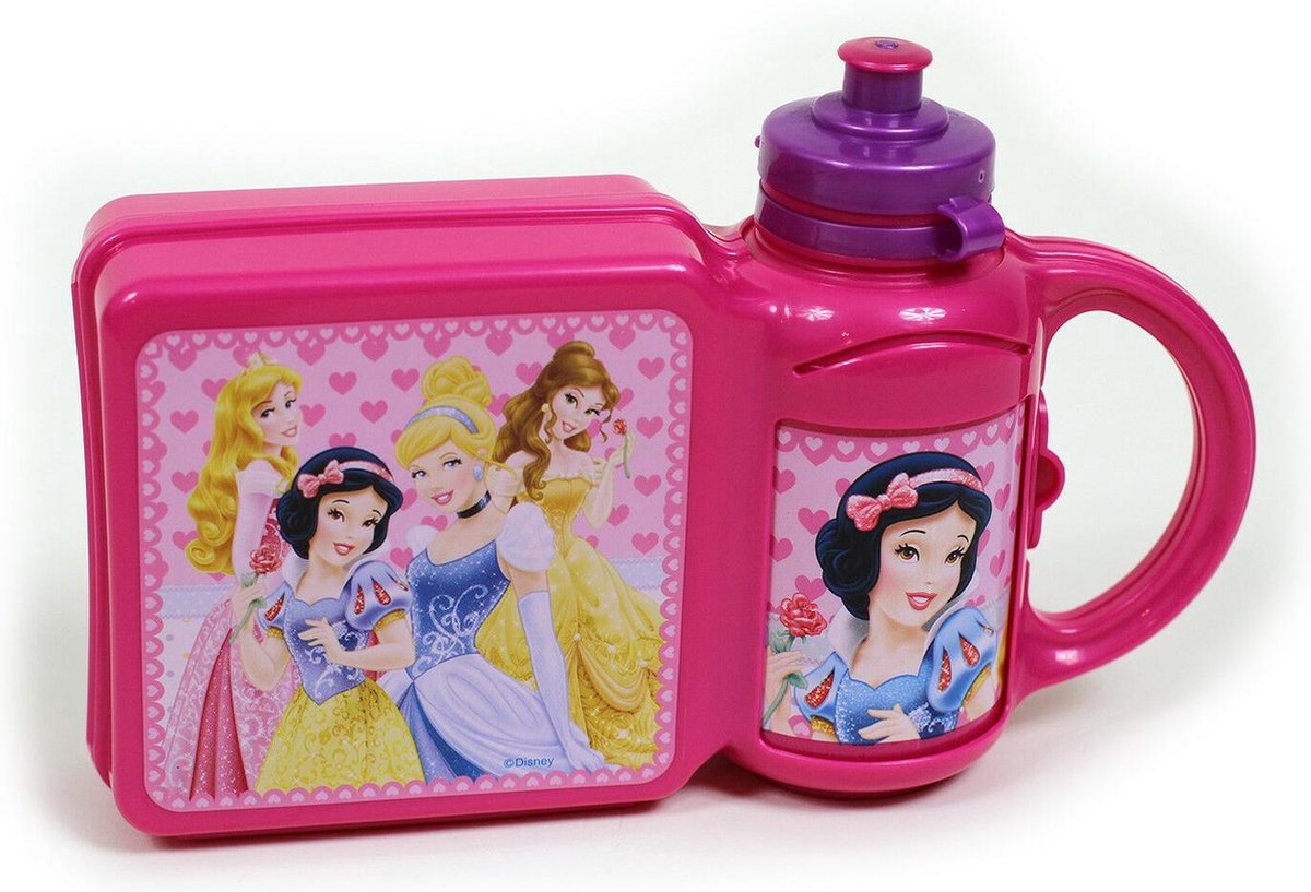 Lunchtrommeltje met drinkflesje Princess