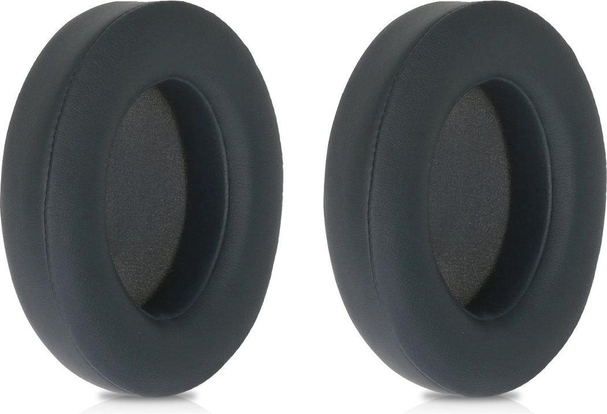 kwmobile 2x oorkussens voor Beats Studio 2 / 3 Wireless koptelefoons - imitatieleer - voor over-ear-koptelefoon - titaniumgrijs