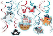 12 Swirl Decorations Ahoy Birthday