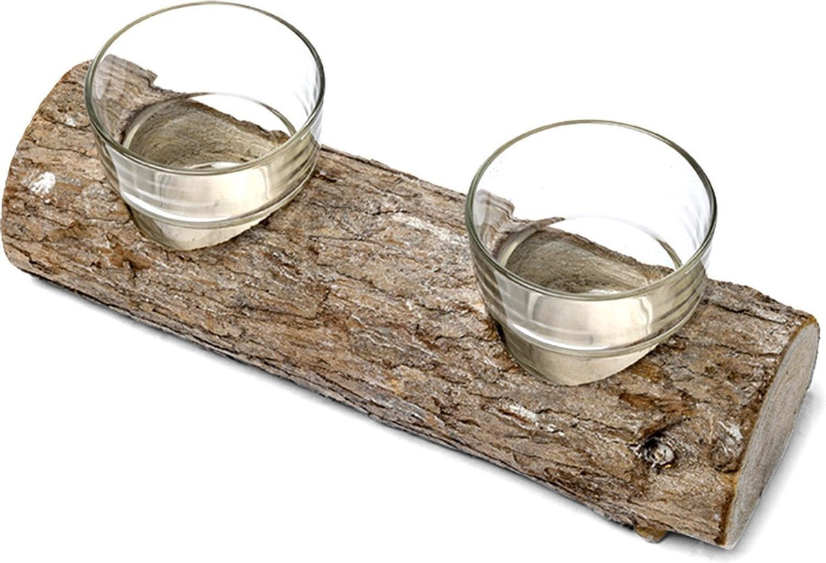 ARTIFETES - Houtsblok kaarshouders - Decoratie > Decoratieve kaarsjes
