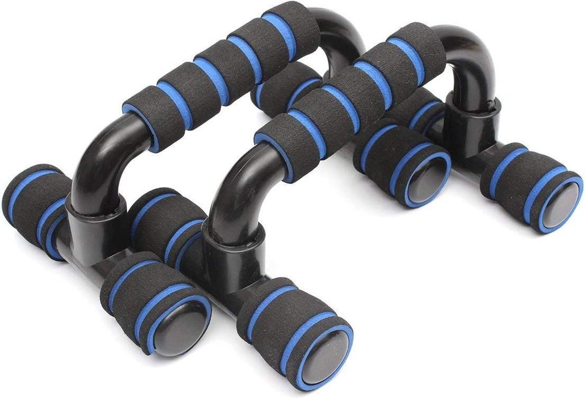 AJ-Sports Opdruksteunen - Push up bars - Push up Grips - Push up stand - Push up bord - Opdruksteunen voor push ups - Blauwe opdruksteunen - Thuis sporten - Home gym - Krachttraining - Fitness
