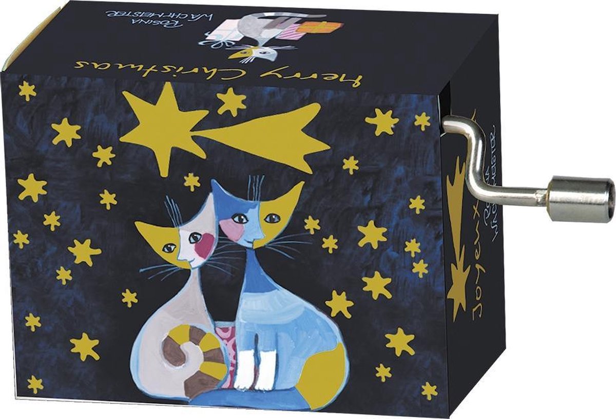 Muziekdoosje kerst Rosina Wachtmeister Two Christmas Cats melodie Jingle bells
