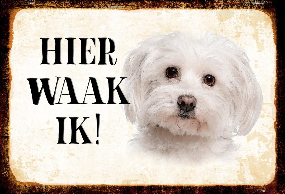 Wandbord - Hier Waak Ik - Maltezer