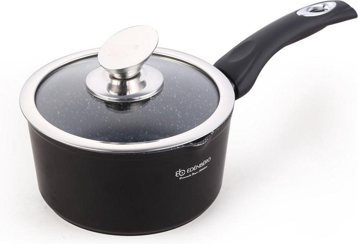 Edënbërg Black Line - Steelpan Keramisch - 16 cm- 3-laags anti-aanbaklaag!