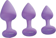LustGlider Buttplug Classic Plug Set lila Paars