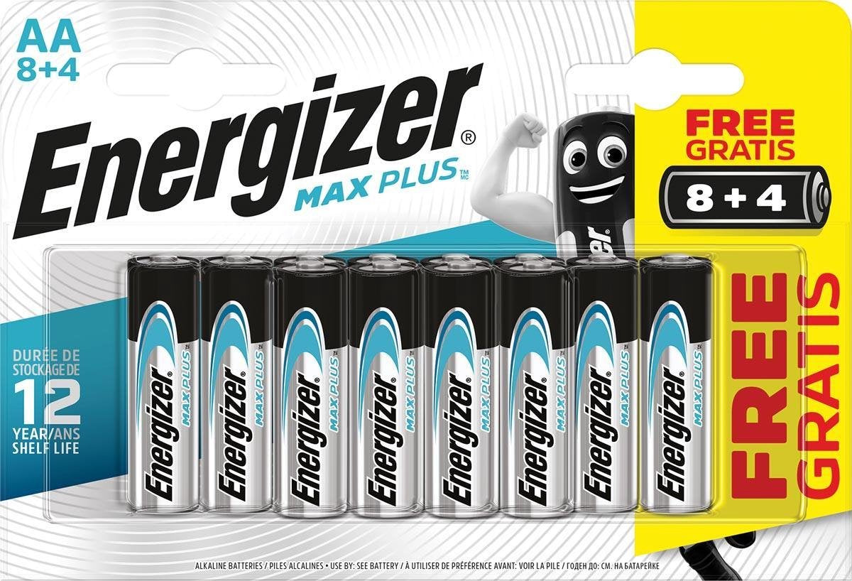 Batterij Energizer Max Plus AA/pk8+4