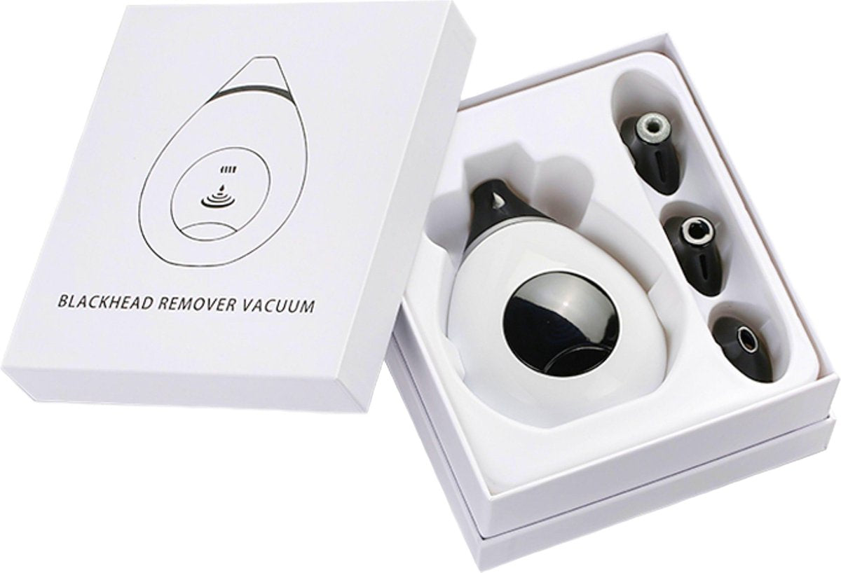 Gezichtsreiniger - Mee-eter Verwijderaar - Microdermabrasie - Vacuum Remover- Wit