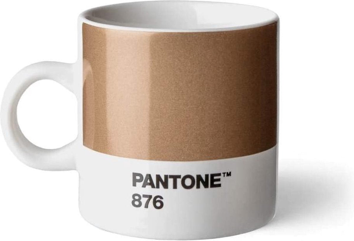 Pantone Espressokop 120 Ml Keramiek Brons/wit