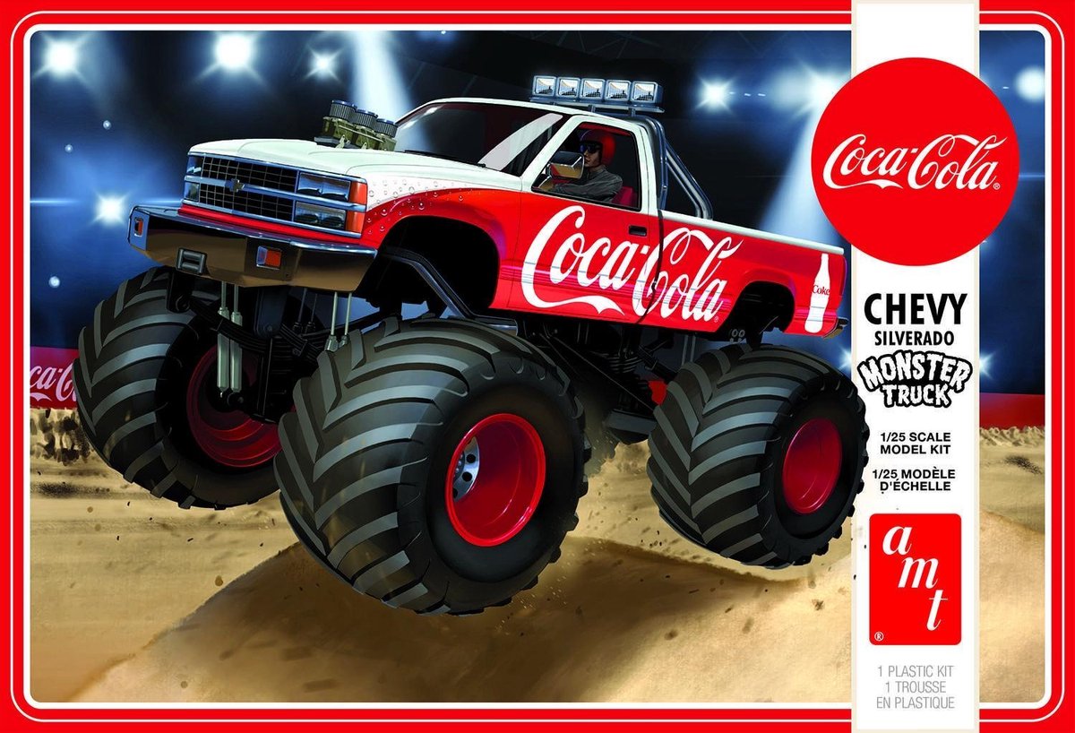 1:25 AMT 1184 Chevy Silverado Monster Truck - 1988 - Coca-Cola Plastic kit